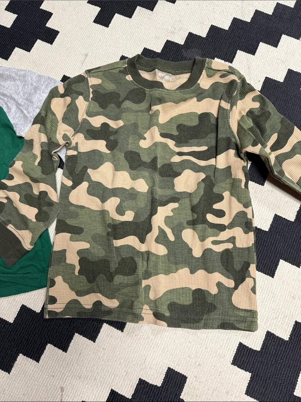 Boys bundle 3T GAP Green & Gray Raglan Kids Long Sleeve Shirt with Varsity Logo